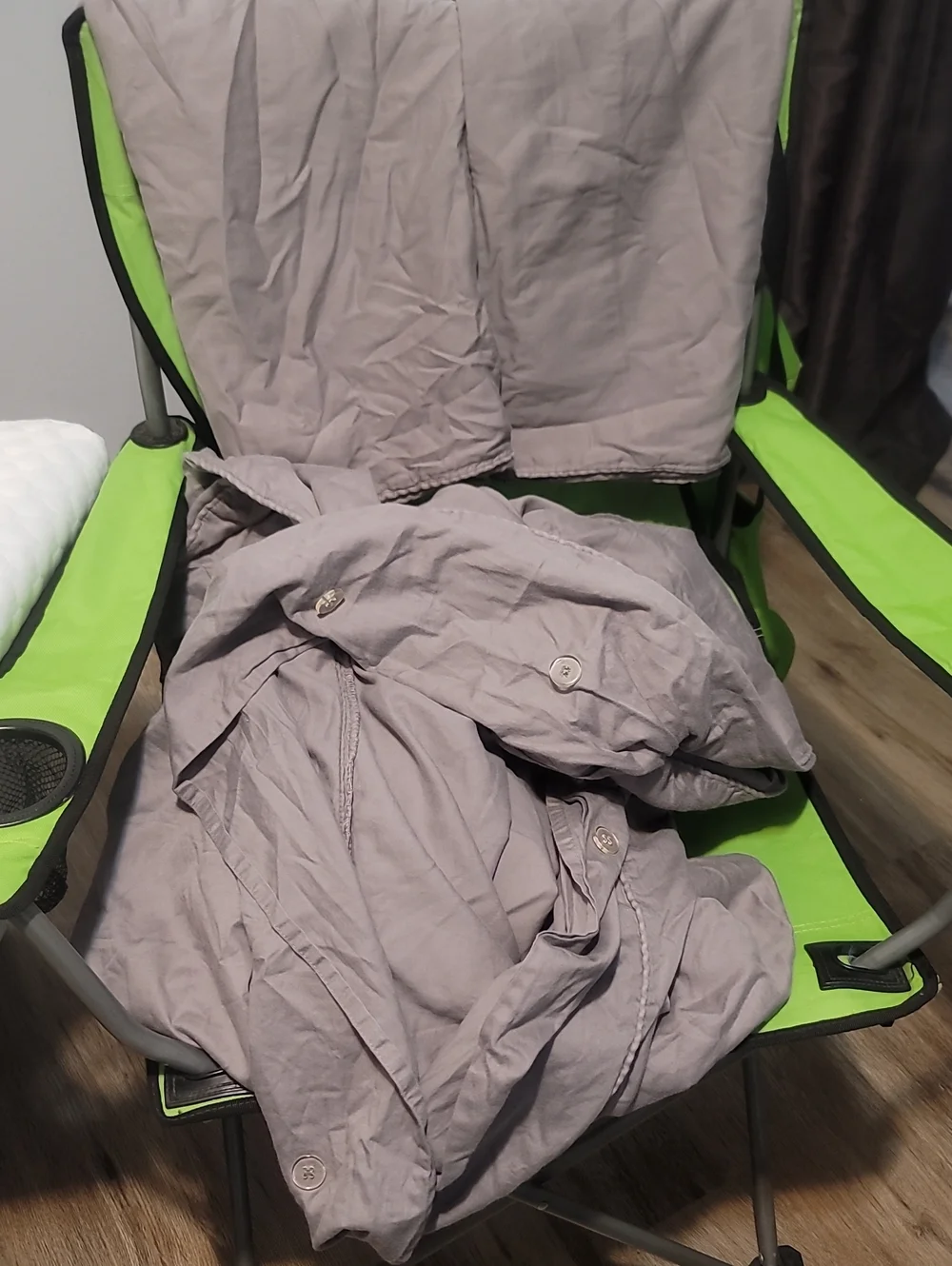 Light Gray Duvet Cover King - With 2 Shams